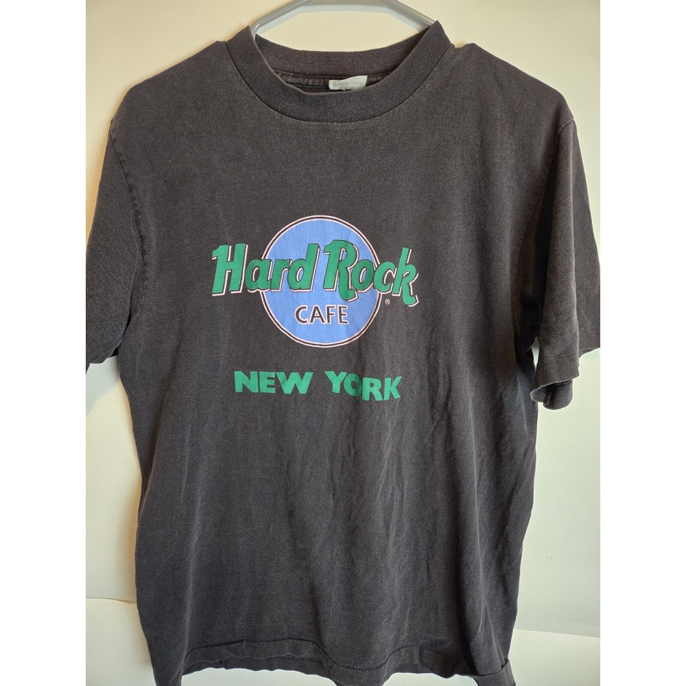 Vintage 90's Hard Rock Cafe New York City T Shirt Size Large Single Stitch Fade